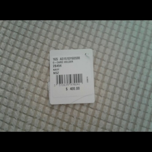 Chanel Navy Chevron Card Holder - Picture 9 of 9